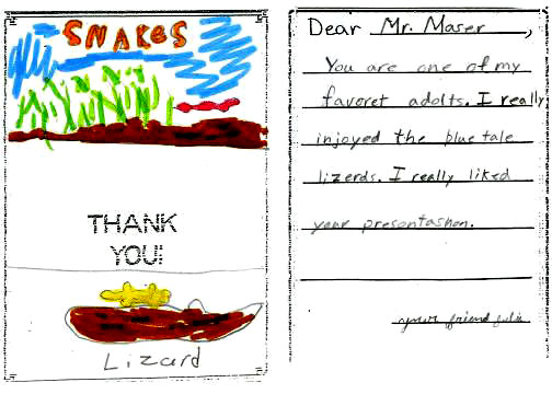 Handwritten Letter Note from a Young Student, Julie